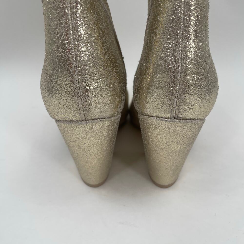 DOLCE VITA Nestly Boots Size 6.5 Gold Metallic Western Cowgirl Cowboy Suede NEW - Picture 11 of 16